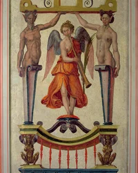 Pannello arabesco, che potrebbe provenire dal Palazzo di Nonsuch, XVI secolo